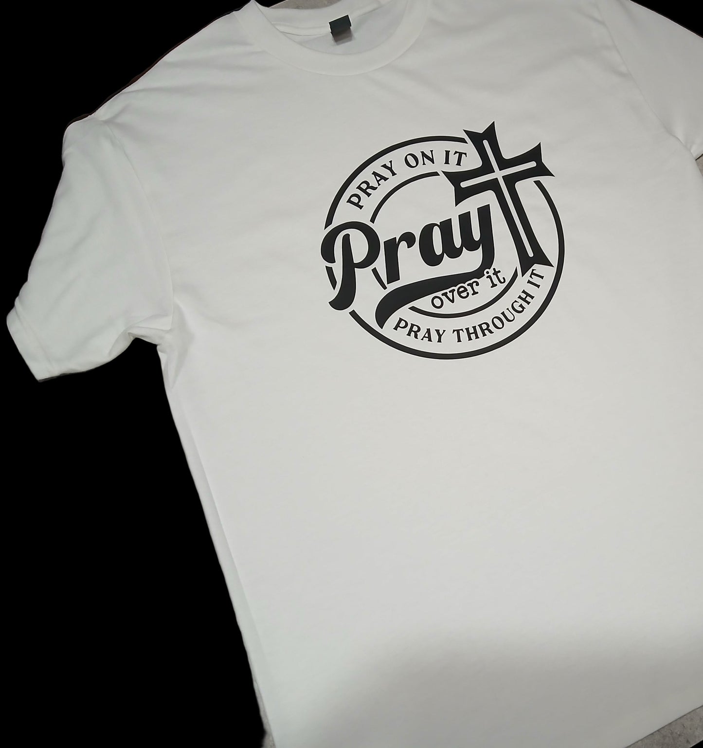 SevenTen LIFE Pray T-Shirt featuring a comfortable fit and prayer-themed design, shown in a casual front view.